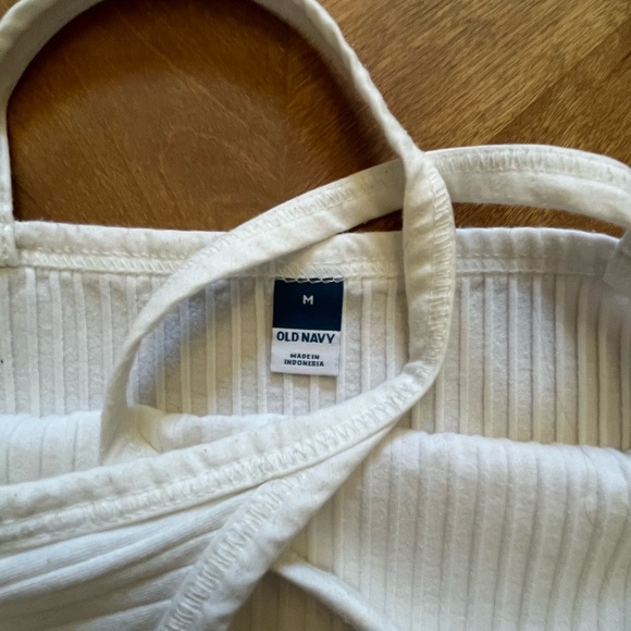 Old Navy - White Ribbed Camisole - Soft Stretch Tank - M - Picture 4 of 9